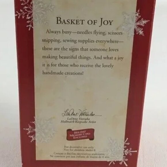 NWT Hallmark Keepsake Ornament Basket Of Joy 2003 Handcrafted Vintage with Card - Picture 7 of 13